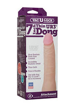 Load image into Gallery viewer, Doc Johnson Vac-U-Lock - 7 Inch Thin Dong - ULTRASKYN - F-Machine and Harness Compatible Dildo - Vanilla
