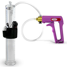 Load image into Gallery viewer, LeLuv Maxi Purple Handle Vibrating Penis Pump 12 inch x 1.75 inch Cylinder
