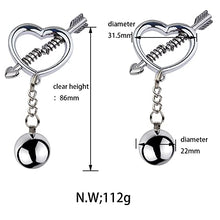 Load image into Gallery viewer, MONEYN Pair Stainless Steel Nipple Clamps, Adjustable with Weight Ball, Non-Piercing Rings, Breast Clips Jewelry for Women Men Pleasure Sex (A)
