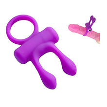 Load image into Gallery viewer, YEEMEEL Vibrating Cock Ring Stimulate Penis Silicone Vibrating Rabbit Cock Ring Penis Ring Delay Ring Penis Ring Great Sex Toy for Men and Couples (Purple)
