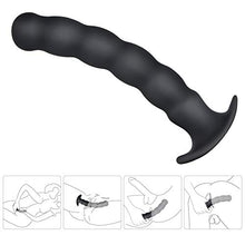 Load image into Gallery viewer, Silicone Anal Beads Butt Plug Anal Thread Plug with Narrow Flared Base Adult Sex Toy for Men Women
