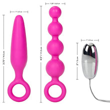 Load image into Gallery viewer, CalExotics Booty Call Vibro Kit - Vibrating Bullet Anal Pleasure Beads - Vibe Egg Anal Probe Adult Sex Toy - Pink
