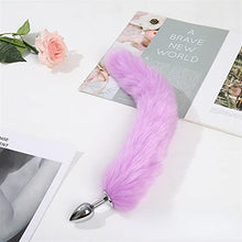 Load image into Gallery viewer, LSCZSLYH Fox Tail Anal Plug Tail Dildo Accessory Butt Plug Fox Tail Role Play for Couple Cosplay (Color : Light Purple)
