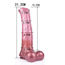 Load image into Gallery viewer, Soft Optional Size Ribbed Suction Artificial Horse Dildo Multi Color Silicone Made Massive Head Textured (M)
