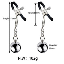 Load image into Gallery viewer, Nipple Clamps, Nipple Clip, Non Piercing Metal Stimulator Nipple Clips, Adjustable Weight Metal Nipple Clamps for Women, Female Sex Pleasure Devices Womens Toys (J)
