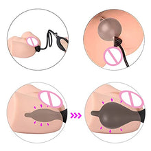 Load image into Gallery viewer, Soft Silicone Inflatable Anal Dildo Butt Plug Dilator Sex Toy for Women Men Gay Black Pump Vagina Extender (Color : Black)
