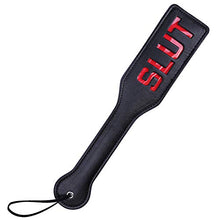 Load image into Gallery viewer, VENESUN Faux Leather Slut Spanking Paddle for Sex Play, 12.8inch Total Length Paddle for Adults, Black
