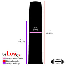 Load image into Gallery viewer, LeLuv Black Automatic Smart Programmable iPump Male Vacuum Pump That Records Your Vacuum Level with Opaque Gradiation 8 Inch Length Cylinder and TPR Sleeve
