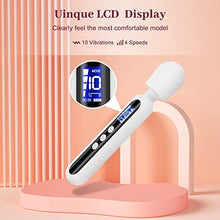 Load image into Gallery viewer, Sullmate Large Size Vibrators LCD Vibratorers for Woman, Quiet Strong Massager Gun, Handheld Womens Vibrating Massager, 10 Modes &amp; 4 Speeds, Vibrating for Her Pleasure Couples(White)
