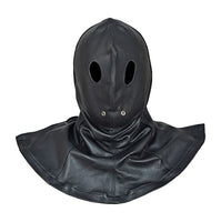 Genuine Real Leather Bondage BDSM Hood Fetish Mask Role Play (Medium)