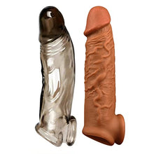 Load image into Gallery viewer, Thick Clear Penis Sleeve  2 Extra Inches Penis Extender with Ball Loop - Girth Sleeve for Sex ,92340
