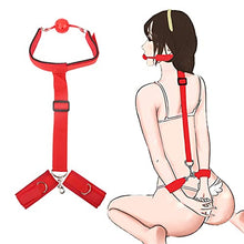 Load image into Gallery viewer, JKYYDS SM Sex Toys for Couples Restraint Set Game Restraint Gear Restraint Strap Neck Neck Wrist Mouth Gag Strap, Multi-colored
