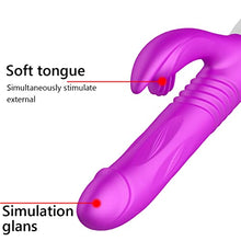 Load image into Gallery viewer, G Spot Rabbit Vibrator with Heating Function,Sex Toys for Clitoris,Waterproof Vibrator with 9 Powerful Vibrations Dual Motor Stimulator for Women or Couple Fun (Purple white9)
