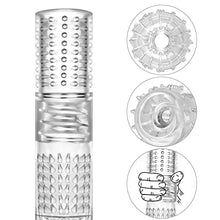 Load image into Gallery viewer, Male Masturbators Cup Crystal Vagina Sleeve Male Masturbation Stroker Transparent Spiral Textured Tunnel Pocket Pussy Adult Sex Toys for Men (Normal)
