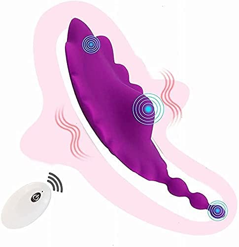 Wearable Thrust G-spot Vibrator Sex Toys Clitoris Stimulator for Women with 10 Vibration Modes 2 in 1 Clitoris G-spot Anal Butterfly Vibrating Panty Sex Stimulator for Panties Adult Toys