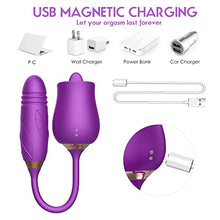 Load image into Gallery viewer, Rose Sex Toy Vibrator Sex Toys for Womans Handheld Waterproof Quiet Rechargeable Personal Massager for Women (Purple)
