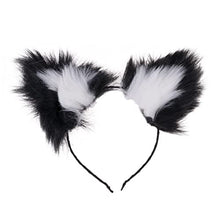 Load image into Gallery viewer, Alvivi Adult Sex Accessories Set,Cat Claw Silicone Tail Ball Butt Plug with Cat Ear Headband for Couple Sex Toys Black&amp;White One Size
