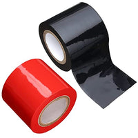 AKStore Fetish SM Adult Toy Sex Restraint Bondage Tape Static Electrostatic Tape (Black+Red)