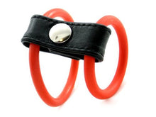 Load image into Gallery viewer, Heart 2 Heart Cock Ring Double Ringer Nitrile, Red
