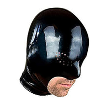 Load image into Gallery viewer, GITDOT Latex Head Cover,Rubber HeadMask Latex Hood Exposed Mouth for Cosplay Party Club Wear (L)
