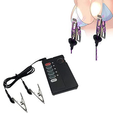 Load image into Gallery viewer, Electric Nipple Clamps, Nipple Clamps for Pleasure Sex, Adjustable Non Piercing Nipple Clamps, Suitable for Ladies Own Use and Flirting with Couples (A)
