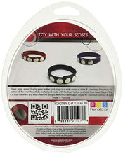 Load image into Gallery viewer, Leather 2 Snap C-Ring Blk/red
