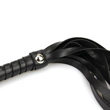 Load image into Gallery viewer, 2 Bondage Set Leather Whip Floggers Turkey Feather Tickler Leather Paddle Hand Slapper
