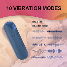 Load image into Gallery viewer, Bullet Vibrator,G-Spot Bullet Vibrator Nipple Clitorals Sex Stimulator for Women,USB Rechargeable with 10 Vibration Modes Waterproof Bullet Vibrator (Blue)
