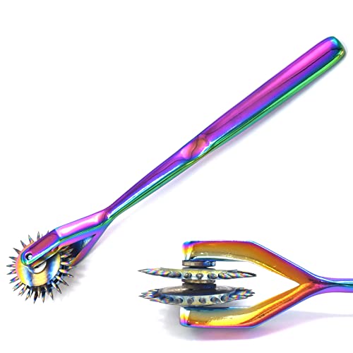 AAProTools Rainbow Color 1 Piece Wartenberg Wheel 2 Head Wartenberg Pinwheel Skin Sensation Diagnostic for Couples