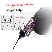 Load image into Gallery viewer, 2023 New Electric Shock Nipple Clip, Nipple Clamps, Nipple Jewelry Non Piercing, Suitable for Ladies Own Use and Flirting with Couples e5 (1 Set)
