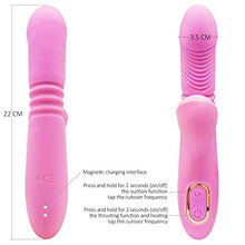 Load image into Gallery viewer, Rabbit Vibrator, Pulsating G Spot Rabbit Vibrator, 2-in-1 Pulse Clitoral Thrusting Vibrator, Rabbit G-spot Clitoralis Stimulator and can Heat, 7 Vibration &amp; 7 Licking Modes
