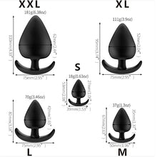 Load image into Gallery viewer, 5 Size Silicone Big Butt Plug Anal Sex Toys for Adults Men Woman Underwear Buttplug Dildo (Color : Black, Size : X-Large)
