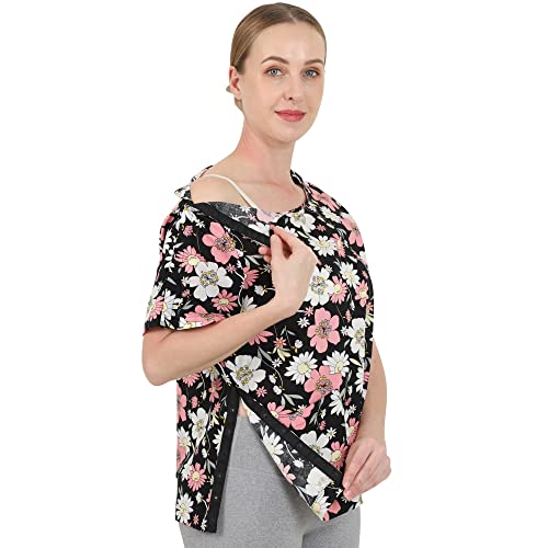 TOMMHANES AMISGUOER Shoulder Surgery Rehab Clothes Women Post Surgery Shirt Shoulder Surgery Clothes Patient Shirt(KF05-S)