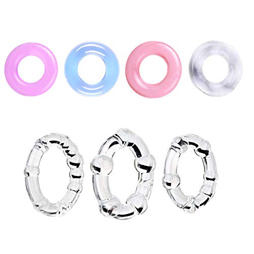PATTNIUM 3PCS Silicone Cock Rings Sets,Penis Ring Delay Ring Erection Cock Ring Erection Enhancing Sex Toy for Man or Couples Play