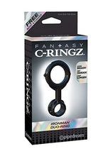 Load image into Gallery viewer, Pipedream Fantasy C-Ringz Ironman Duo-Ring Dildo, Black, 1 Pound
