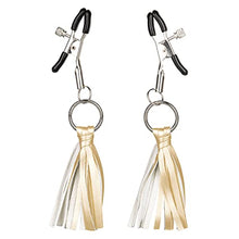 Load image into Gallery viewer, CalExotics Nipple Play Playful Tassels Nipple Clamps - Gold
