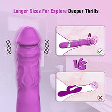 Load image into Gallery viewer, FIDECH 9.05&quot; G Spot Vibrator Purple and 8.7&quot; Thrusting Dildo
