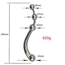 Load image into Gallery viewer, Stainless Steel Prostate Pull Bead Massager Masturbation Stick Back Court Plug Anal Plug (Size Optional Size) (s)
