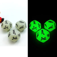 Glowing 12 Sides Love Dice Lover Sex Position Luminous Dice for Adult Couples Dirty Dice Game Adult Fun Toy Sex Games, 3pcs Set