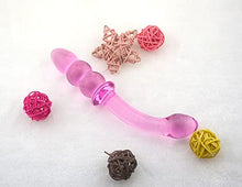 Load image into Gallery viewer, CCHW Pink Glass Dildo Pleasure Wand Penis -- Crystal Anal Beads Butt Plug Personal Massager G-Spot Stimulation Adult Sex Toy 1.0 Count
