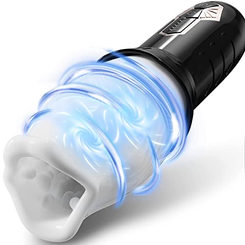 Automatic Rotating Male Masturbator, Vibrating Male Masturbators Cup with 5 Rotation & 10 Vibration Modes for Penis Stimulation, Electric Pocket Pussy Male Stroking Toy, Adult Male Sex Toys for Men