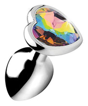 Load image into Gallery viewer, Rainbow Prism Heart Anal Plug - Small
