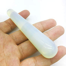 Load image into Gallery viewer, DingSheng 4&quot; Natural Quartz Crystal Massage Wand Crystal GuaSha Massage Tool Relaxing Reiki Healing Stone Body Chakra Face Massage Acupuncture Therapy (Opal)
