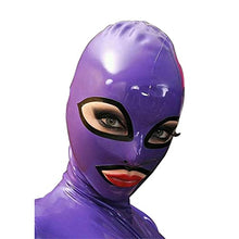 Load image into Gallery viewer, BERMEL Latex Hood Rubber HeadMask,Latex Head Cover,Back Zipper,Natural Latex Handmade for Unisex Cosplay Club Wear (XS)
