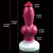 Load image into Gallery viewer, Big Size Silicone Made Artificial Dog Dildo Anal Plug Toy Color Mixed with Large Knot
