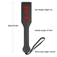 Load image into Gallery viewer, VENESUN Slave Spanking Paddle, 12.6inch Faux Leather Paddles for Adults BDSM Play, Black
