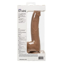 Load image into Gallery viewer, CalExotics Silicone Studs 8 Inch  Realistic Dildo with Suction Cup Base Harness Probe  Brown
