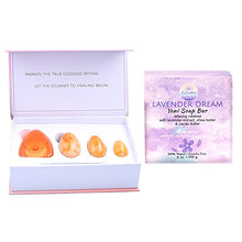 Load image into Gallery viewer, ExSoullent Yoni Eggs &amp; Soap Bundle - Yellow Jade Yoni Eggs Certified and Lavender Yoni Soap | Soothe. Rejuvenate. Heal

