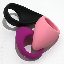 Load image into Gallery viewer, BDStyle, Purple Silicone Tear Drop Cock Ring, Stretchy Silicone Cock Ring with Perineum Massaging Point
