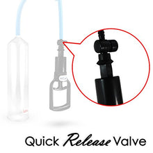 Load image into Gallery viewer, 2.25&quot;x9&quot; EasyOp Good Bgrip Black Ball Grip with Clear Graduated Cylinder/Clear Collapse-Resistant Hose Penis Pump with 3 Silicone Small Sleeves
